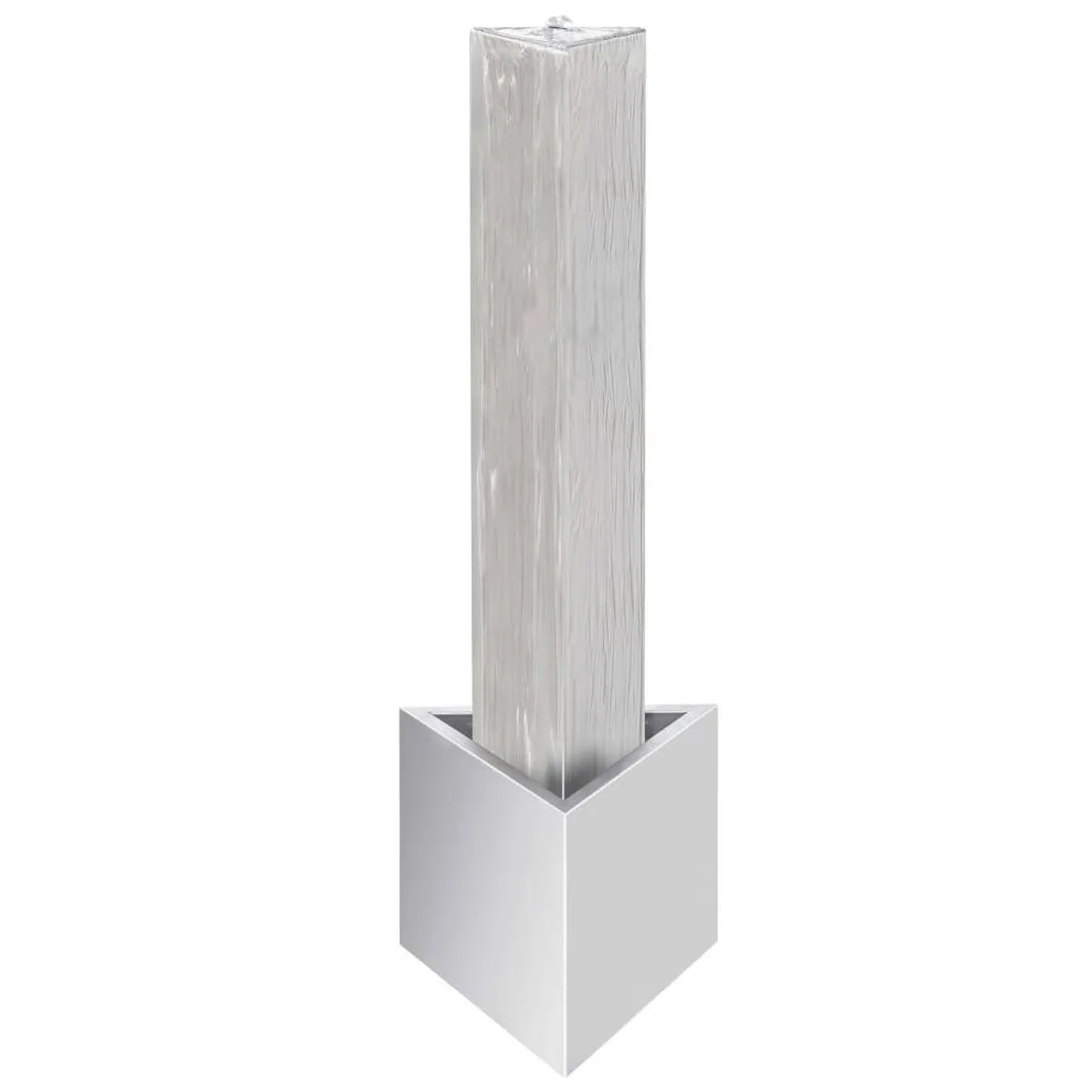 vidaXL Wasserfall Gartenbrunnen, Edelstahl, LED-Beleuchtung, langlebig 4
