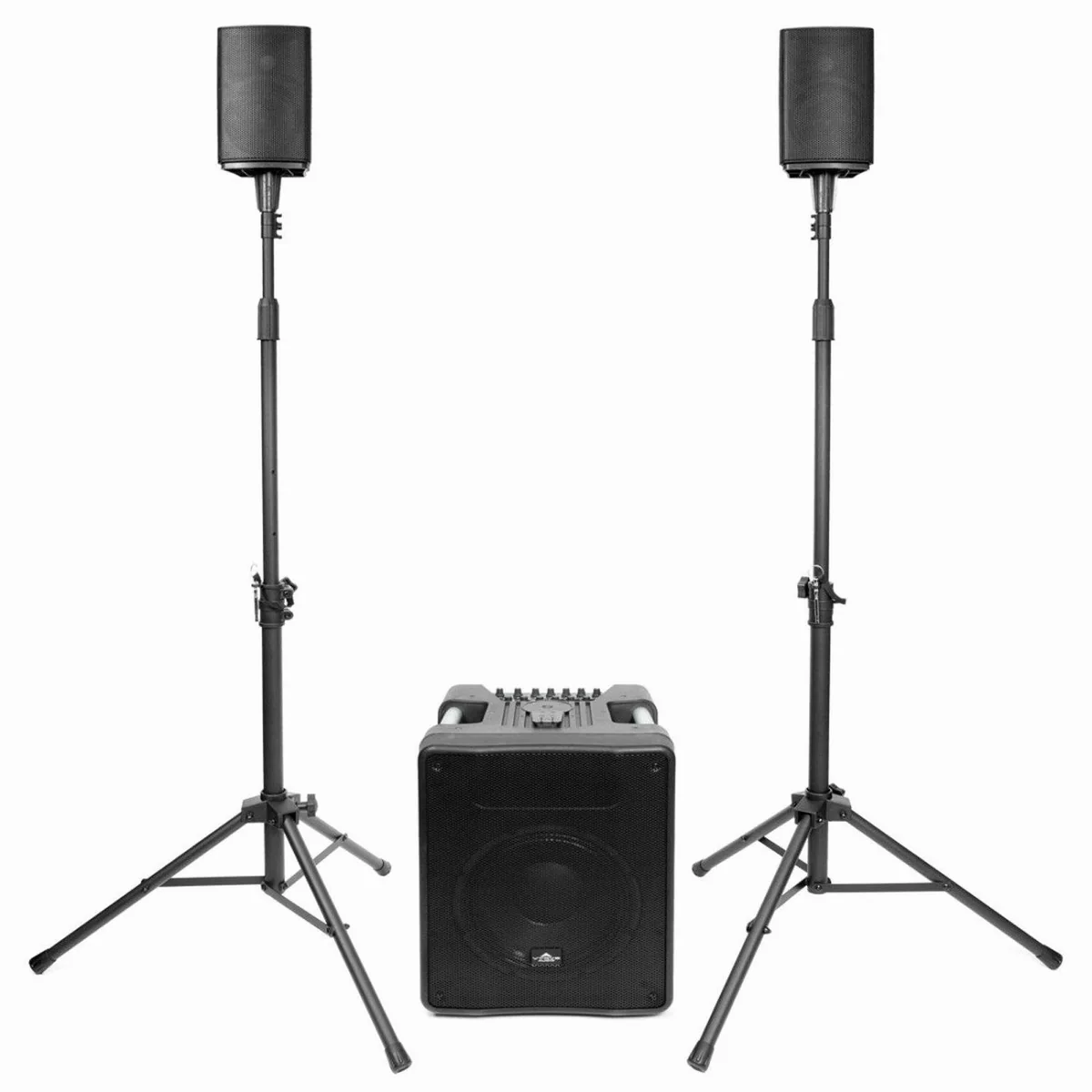 Vyrve Audio MIZAR PA-System, 10 Zoll Subwoofer, 8-Kanal Mixer, Bluetooth-fähig
