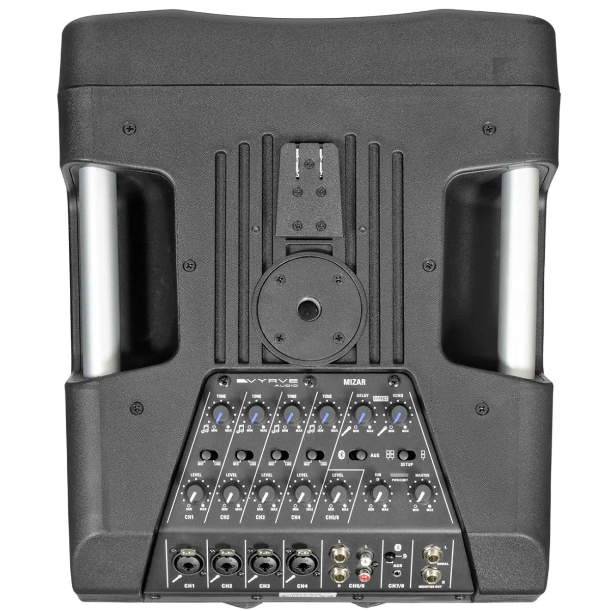Vyrve Audio MIZAR PA-System, 10 Zoll Subwoofer, 8-Kanal Mixer, Bluetooth-fähig 4