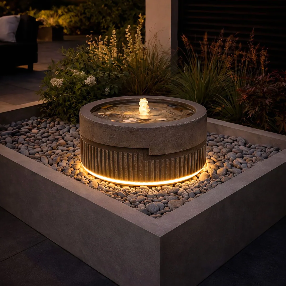 Wacredo Premium Wasserspiel Komplettset Mauritius, stilvolles Design, einfache Inbetriebnahme, inklusive LED-Beleuchtung 2