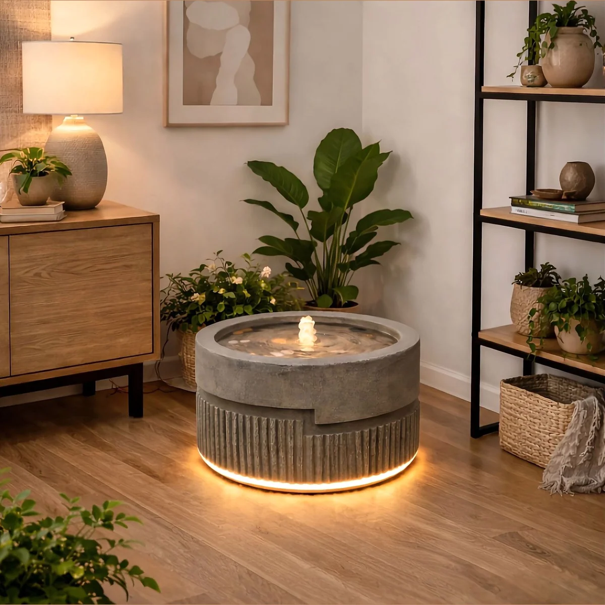 Wacredo Premium Wasserspiel Komplettset Mauritius, stilvolles Design, einfache Inbetriebnahme, inklusive LED-Beleuchtung 3