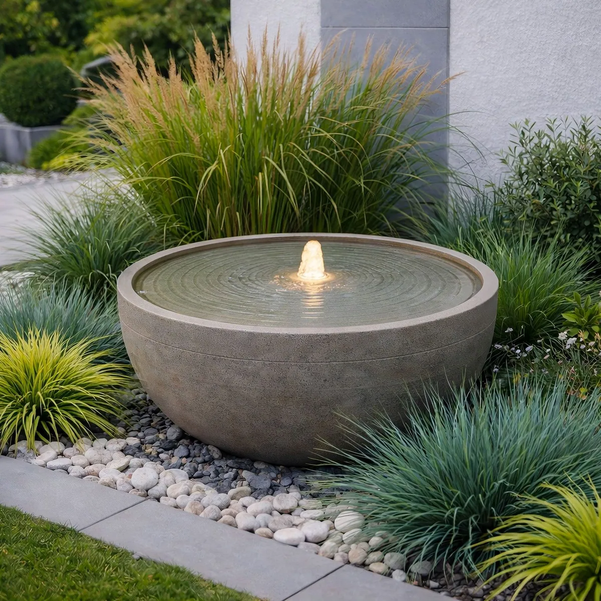 Wacredo Premium Wasserspiel Komplettset Palau, elegantes Design, LED-Beleuchtung, einfache Installation