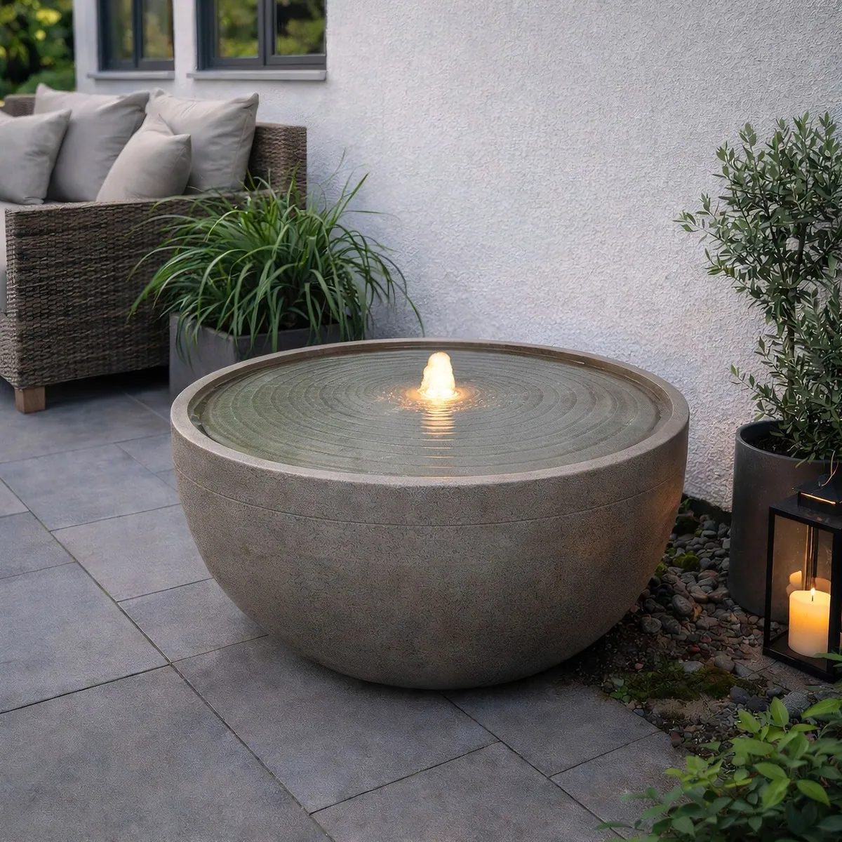 Wacredo Premium Wasserspiel Komplettset Palau, elegantes Design, LED-Beleuchtung, einfache Installation 2