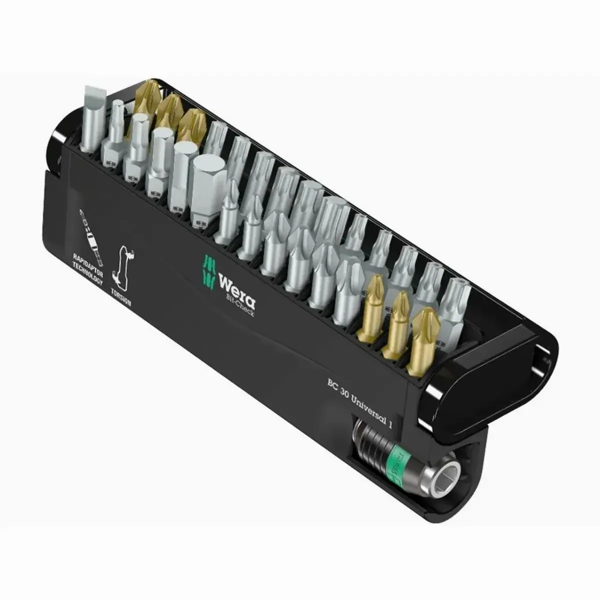 Wera Bit-Check 30 Universal, platzsparend, inkl. Rapidaptor-Halter