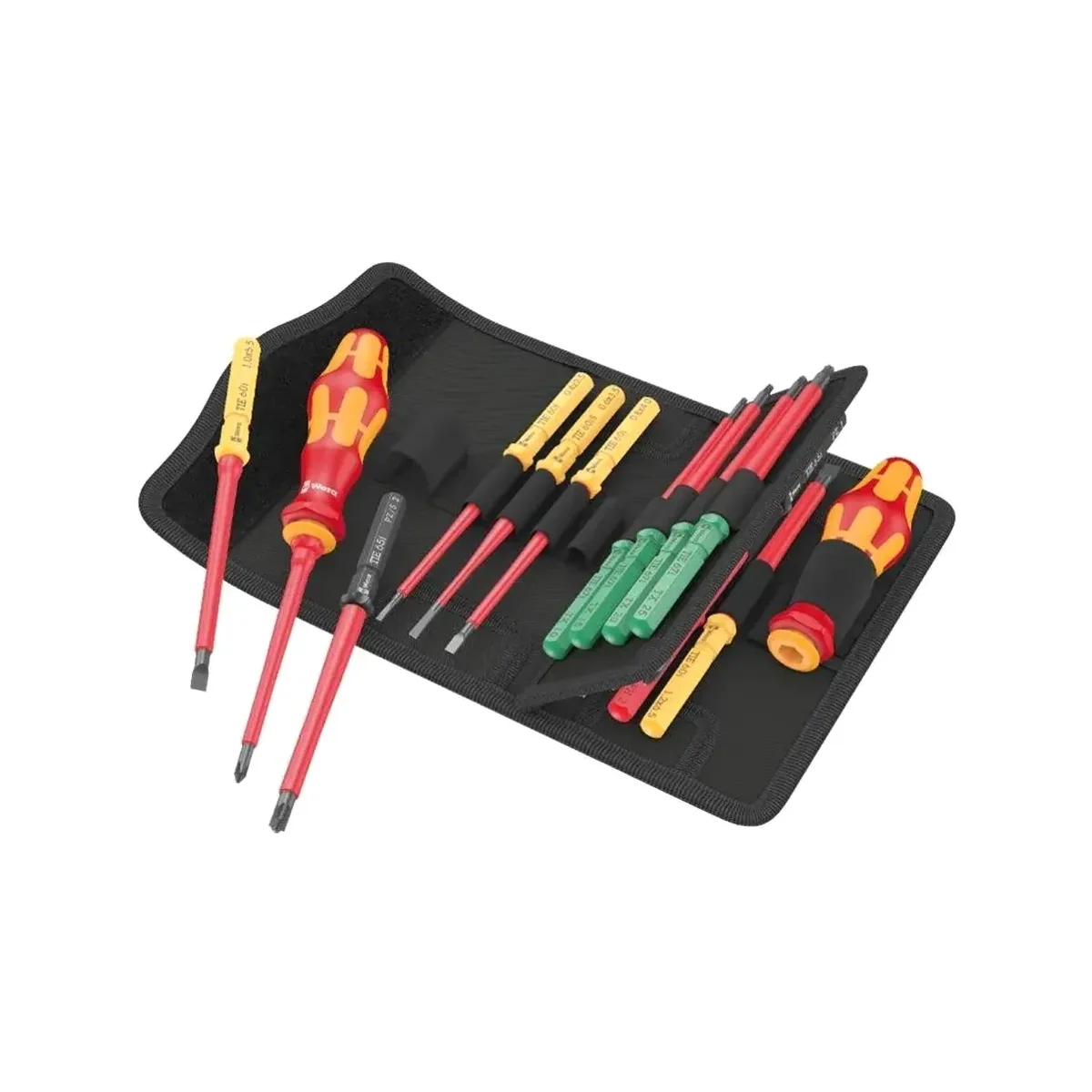 Wera Kraftform Kompakt VDE 17 Universal 1, 17-teiliges Set, isolierte Klingen, ergonomische Griffe