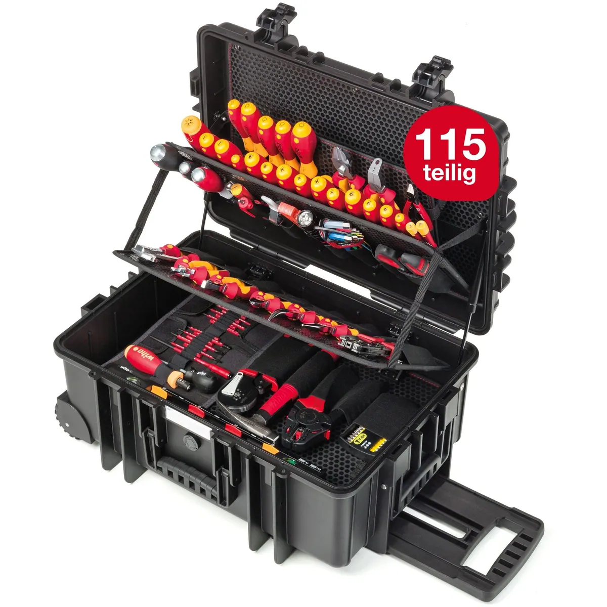 Wiha Werkzeugkoffer Profi XXL II Competence, 115-teilig, robust und sicher
