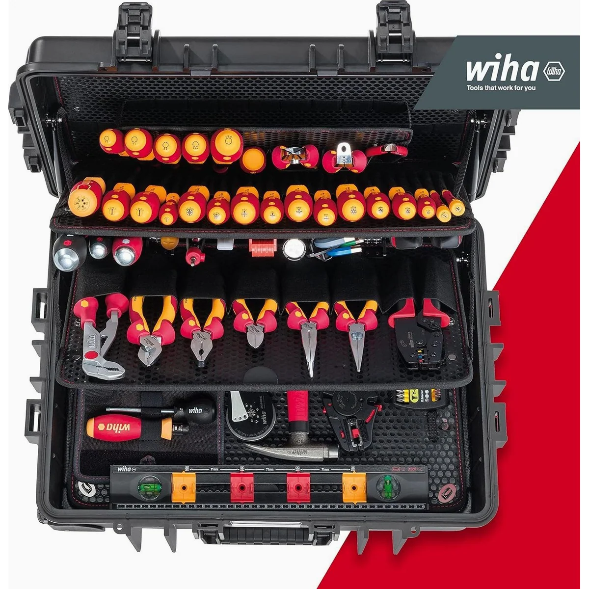 Wiha Werkzeugkoffer Profi XXL II Competence, 115-teilig, robust und sicher 2