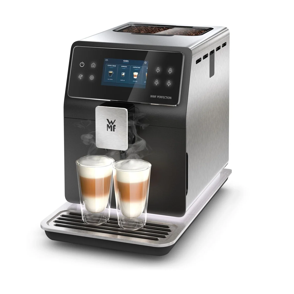 WMF Perfection 880L Kaffeevollautomat, 18 Getränkespezialitäten, intuitive Bedienung, Edelstahl-Mahlwerk
