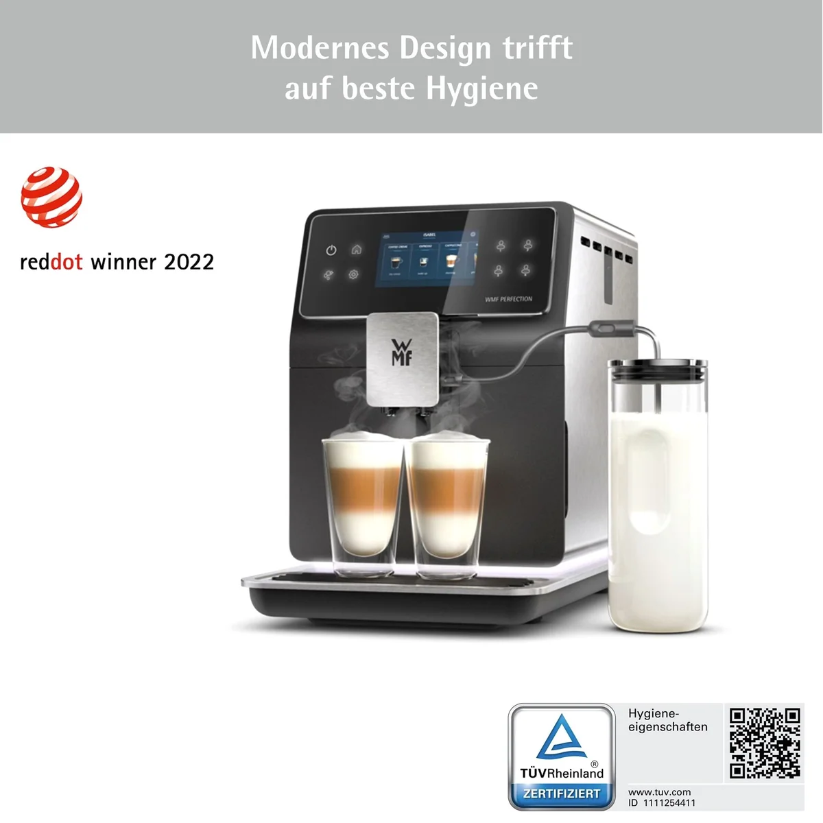 WMF Perfection 880L Kaffeevollautomat, 18 Getränkespezialitäten, intuitive Bedienung, Edelstahl-Mahlwerk 2