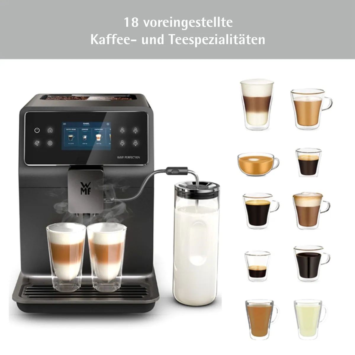 WMF Perfection 890L CP855815, intuitive Bedienung, vielfältige Getränkeauswahl, selbstreinigend 5