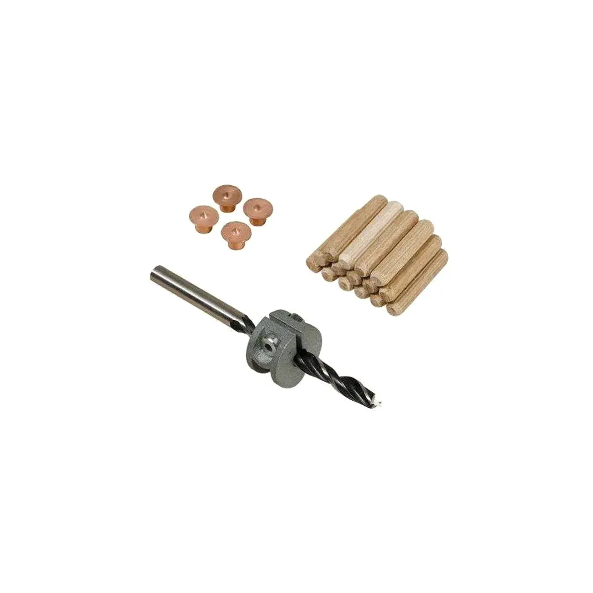Wolfcraft Dübel-Sortiment 31-teilig, 6 mm Dübel, präziser Dübelfix