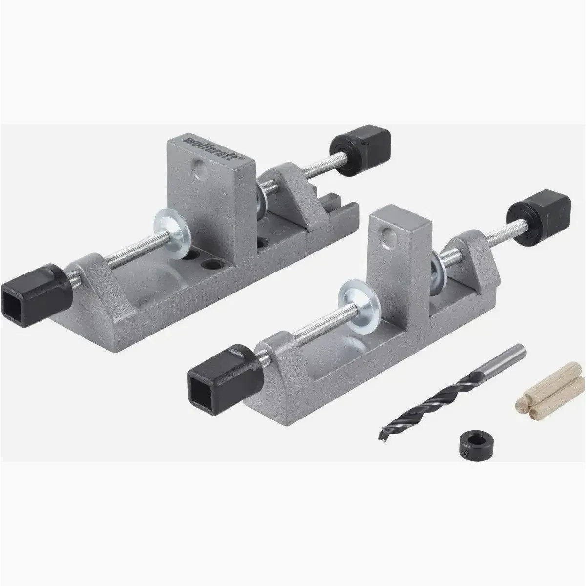 Wolfcraft Holzdübel-Set 6,0 / 8,0 / 10,0 mm, präzise Bohrungen, vielseitig einsetzbar, inklusive Tiefenstopp
