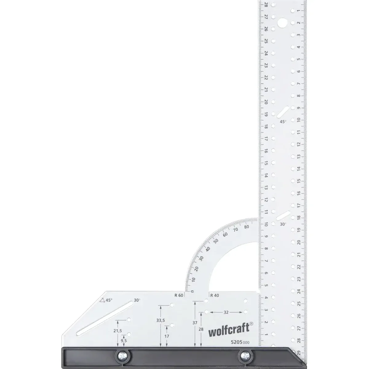 Wolfcraft Universalwinkel 300 mm, präzises Messen und Anreißen für vielseitige Anwendungen