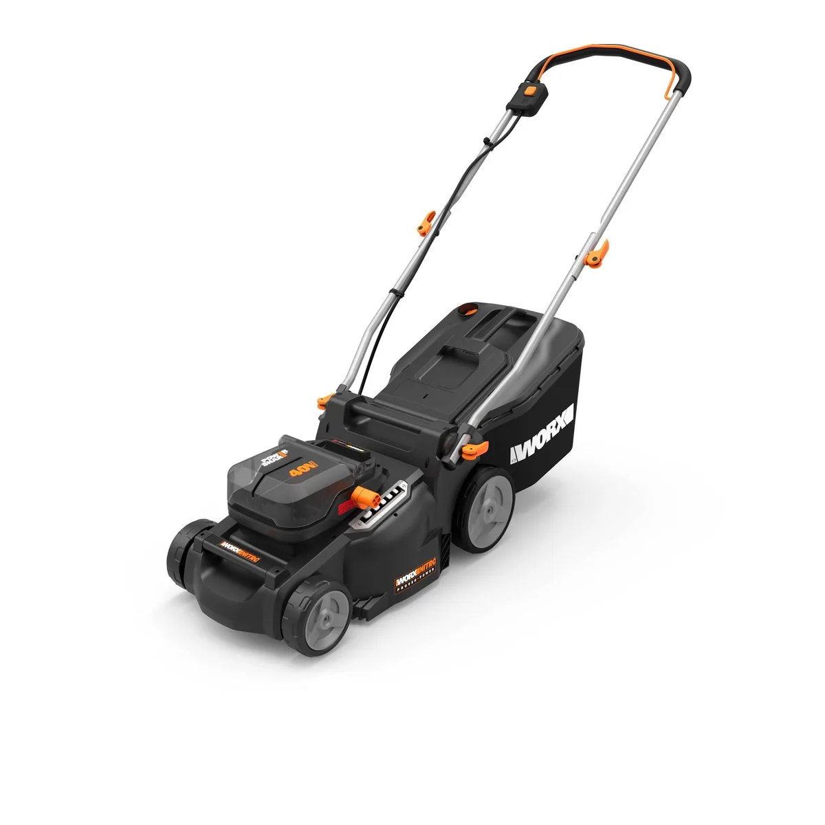 Worx WG737E Nitro Akkurasenmäher, 37 cm Schnittbreite, 6 Schnitthöhen, 2 Akkus inkl. Ladegerät 4