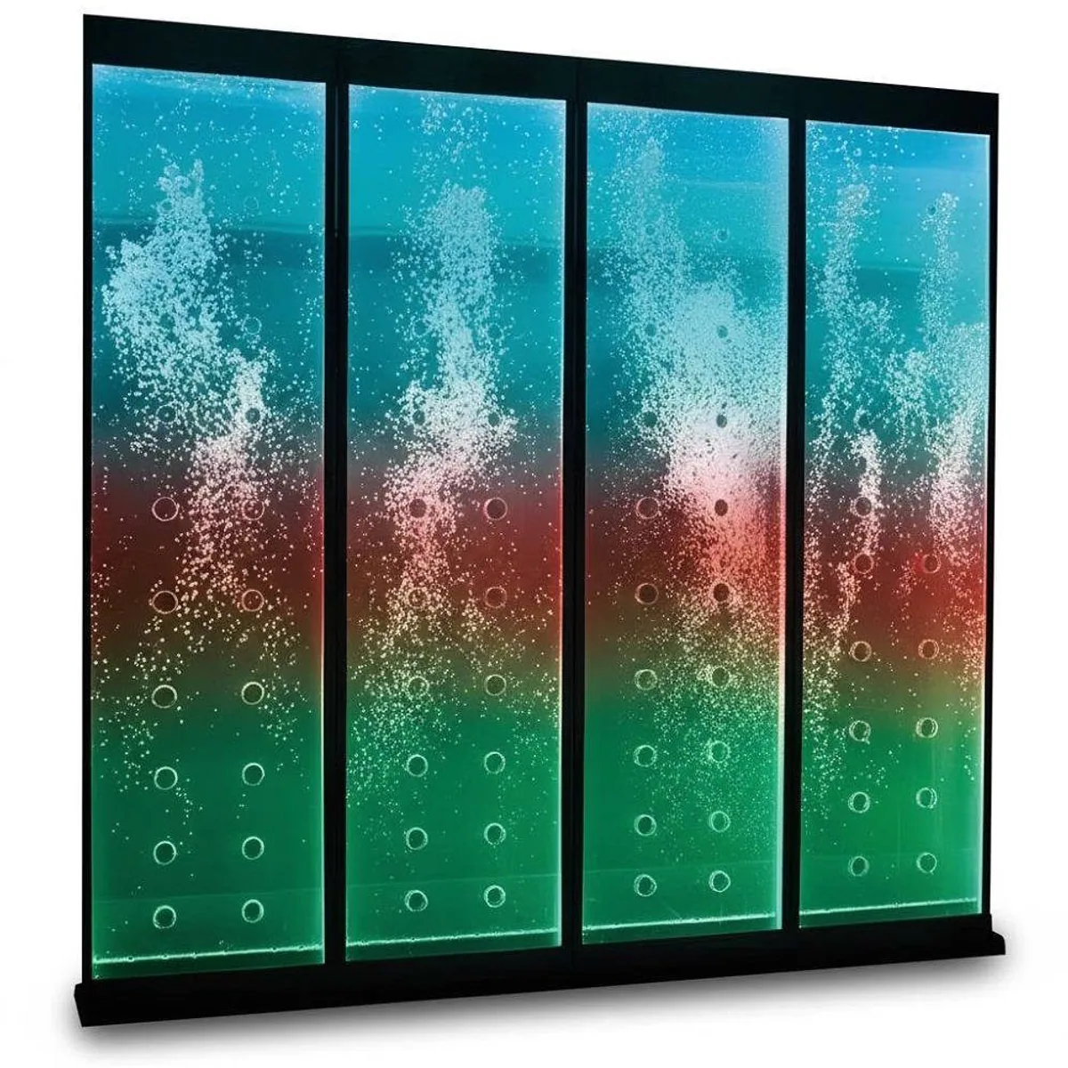 Xlmoebel Zierbrunnen Wasserfall-Wand, moderne LED-Beleuchtung, entspannendes Ambiente