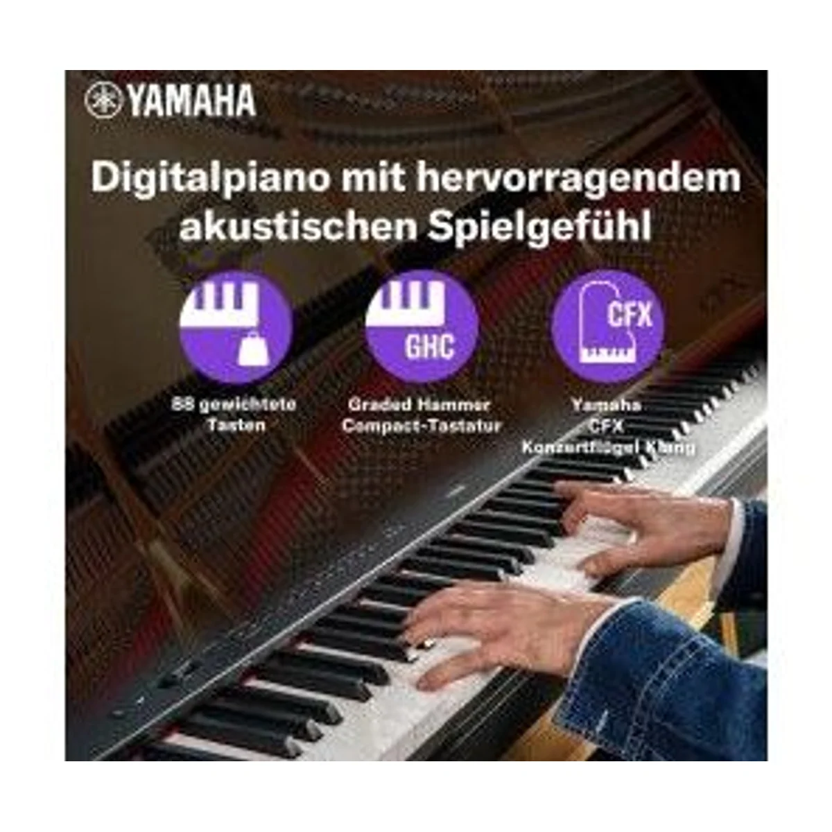 Yamaha P-225 Digital Piano, authentischer Klang, kompakte Bauweise, moderne Funktionen 4