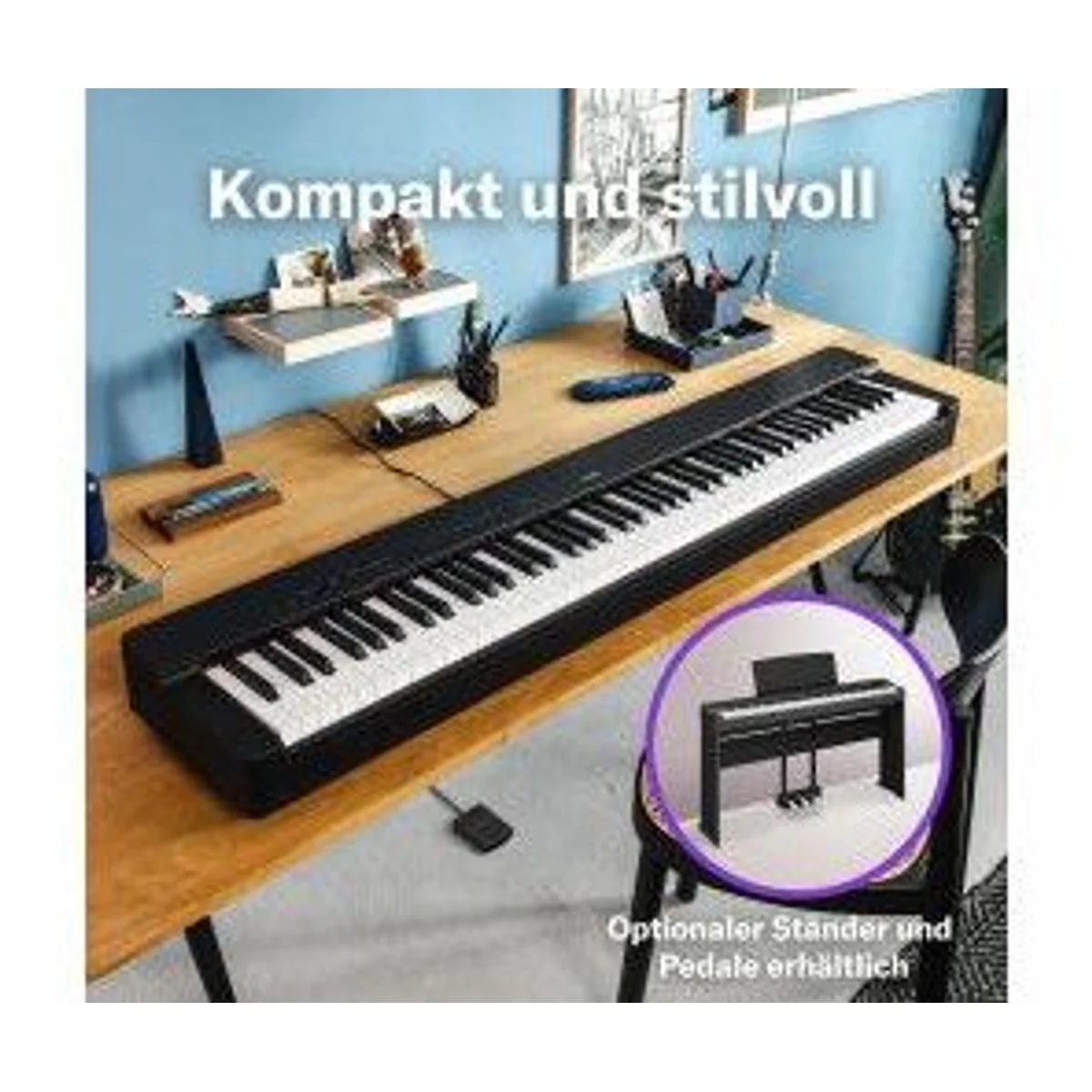 Yamaha P-225 Digital Piano, authentischer Klang, kompakte Bauweise, moderne Funktionen 5