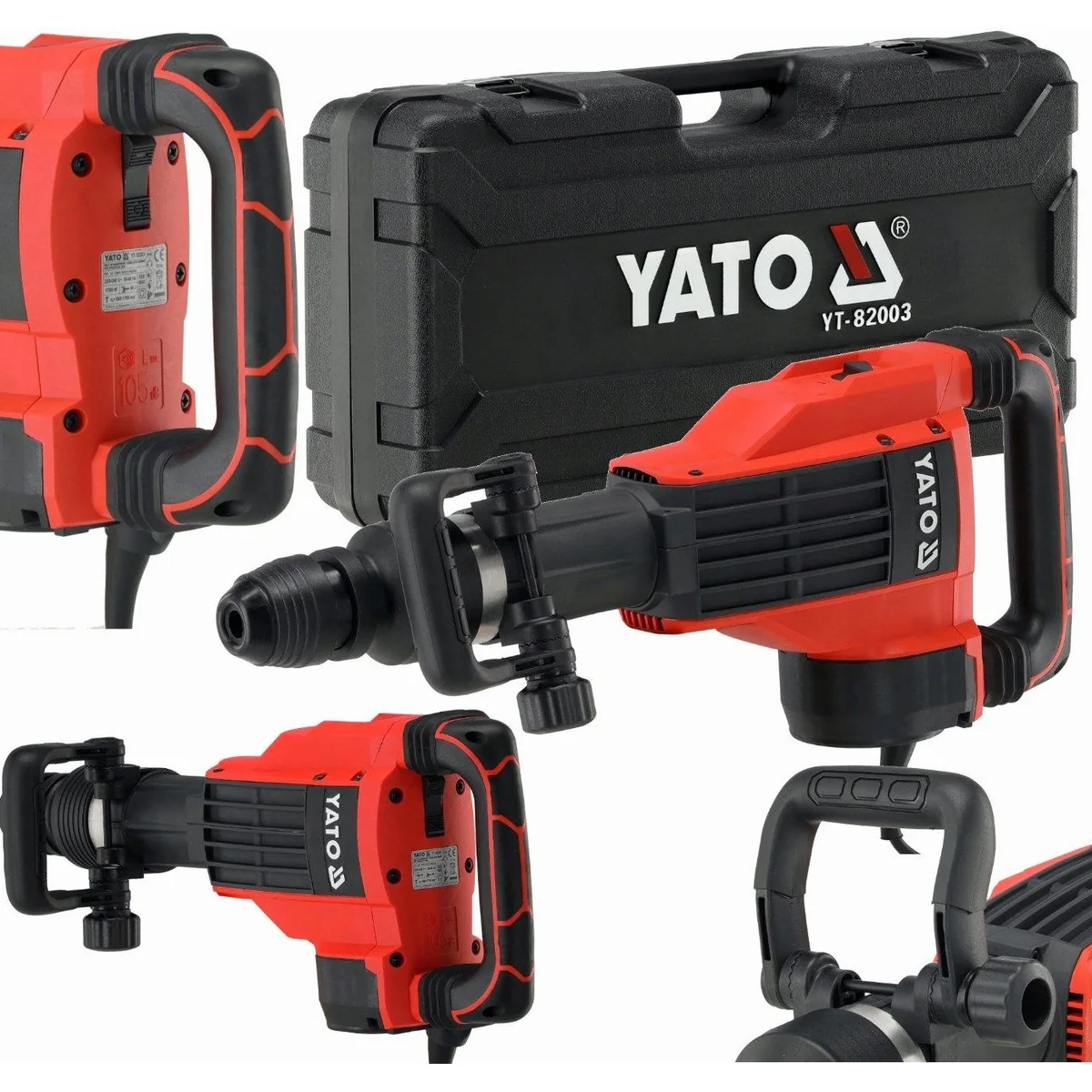 Yato YT-82003 Abbruchhammer, 1700W, 40J Schlagenergie, SDS-MAX Werkzeugaufnahme