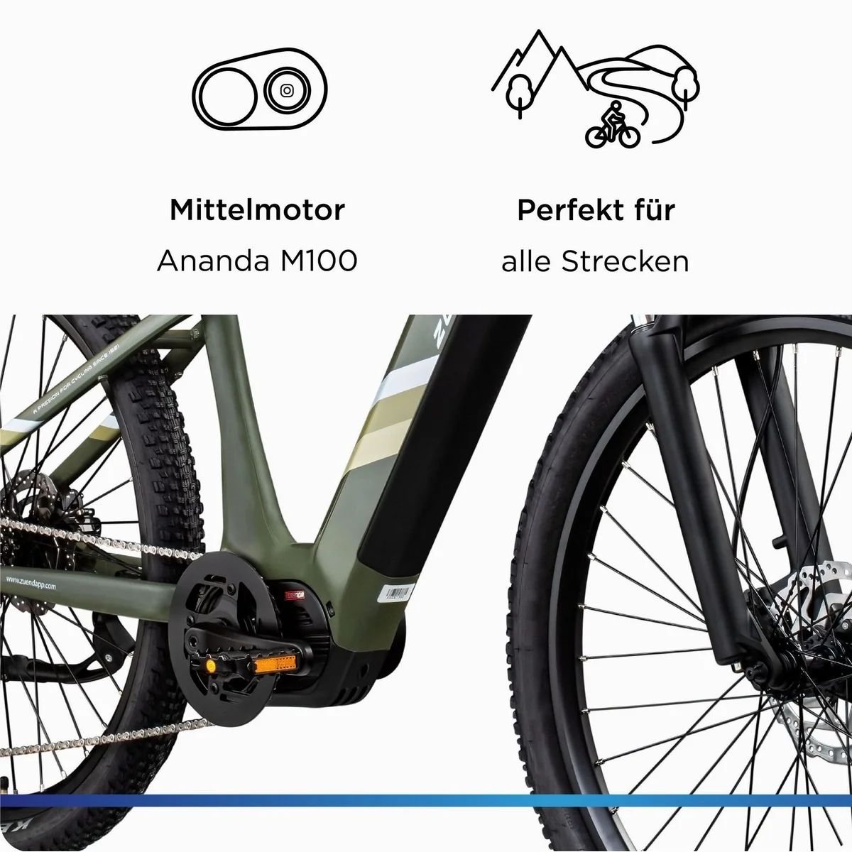 Zündapp X900 E-Bike Mountainbike, leistungsstarker Mittelmotor, 10-Gang Shimano Schaltung 5
