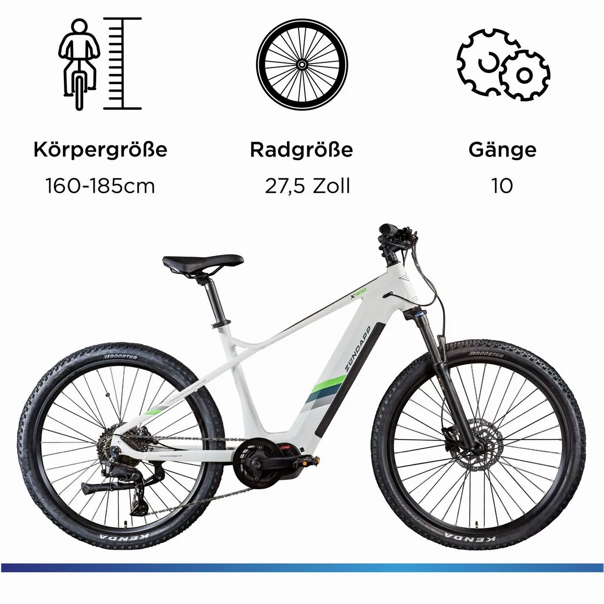 Zündapp E-Bike Mountainbike X900, 10 Gang Shimano Cues, 733 Wh Akku, Mittelmotor 3
