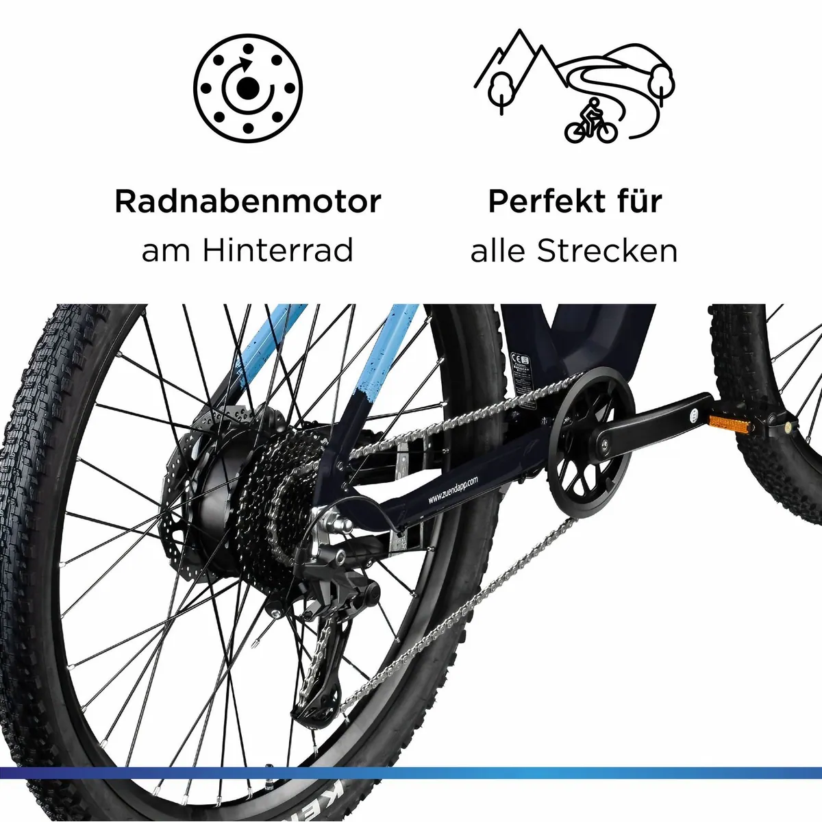 Zündapp Z808 E-Bike Mountainbike, 10-Gang Shimano Deore, 550 Wh Akku — für Stadt und Gelände 5
