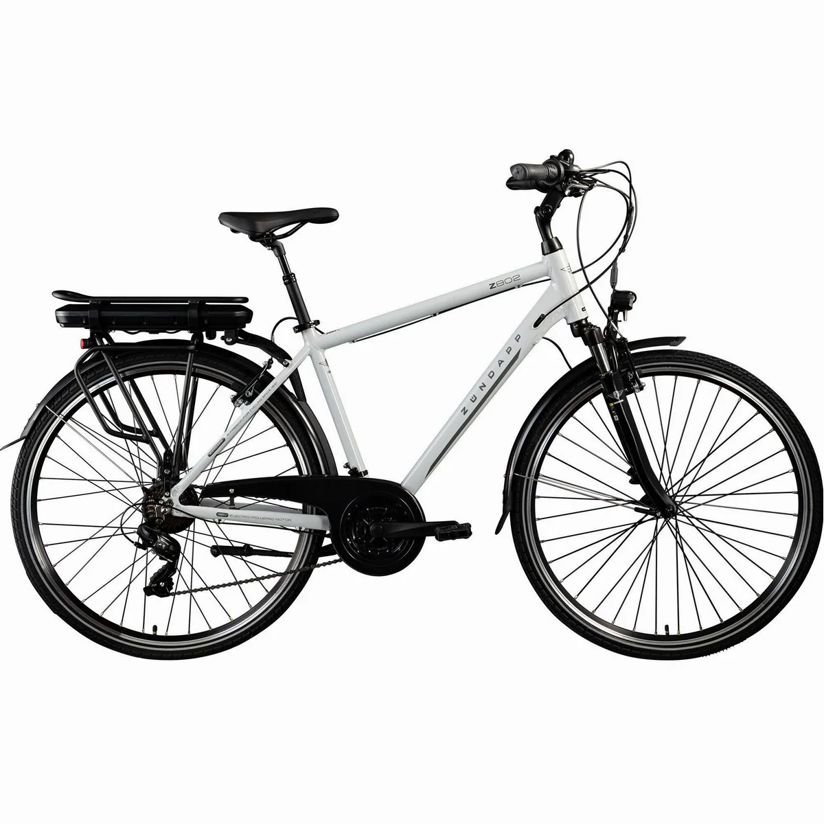 Zündapp Z802 E-Bike Trekkingrad, 536 Wh Akku, 21-Gang Shimano Schaltung, Heckmotor