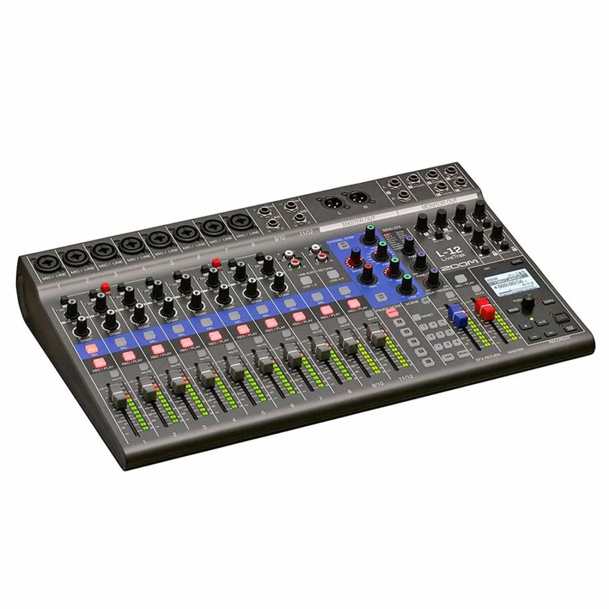 Zoom Audio Livetrak L-12, 12-Kanal Digital Mischpult mit USB-Audiointerface