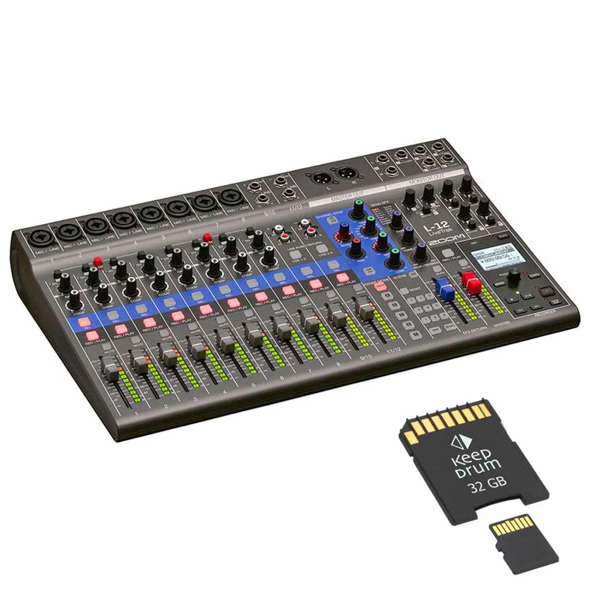 Zoom L-12 LiveTrak Digital Mischpult, 12 Kanäle, integriertes USB Audio-Interface