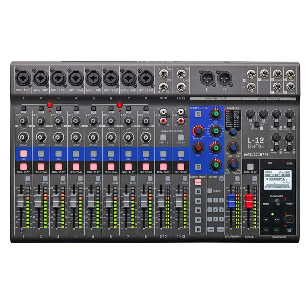 Zoom L-12 LiveTrak Digital Mischpult, 12 Kanäle, integriertes USB Audio-Interface 3